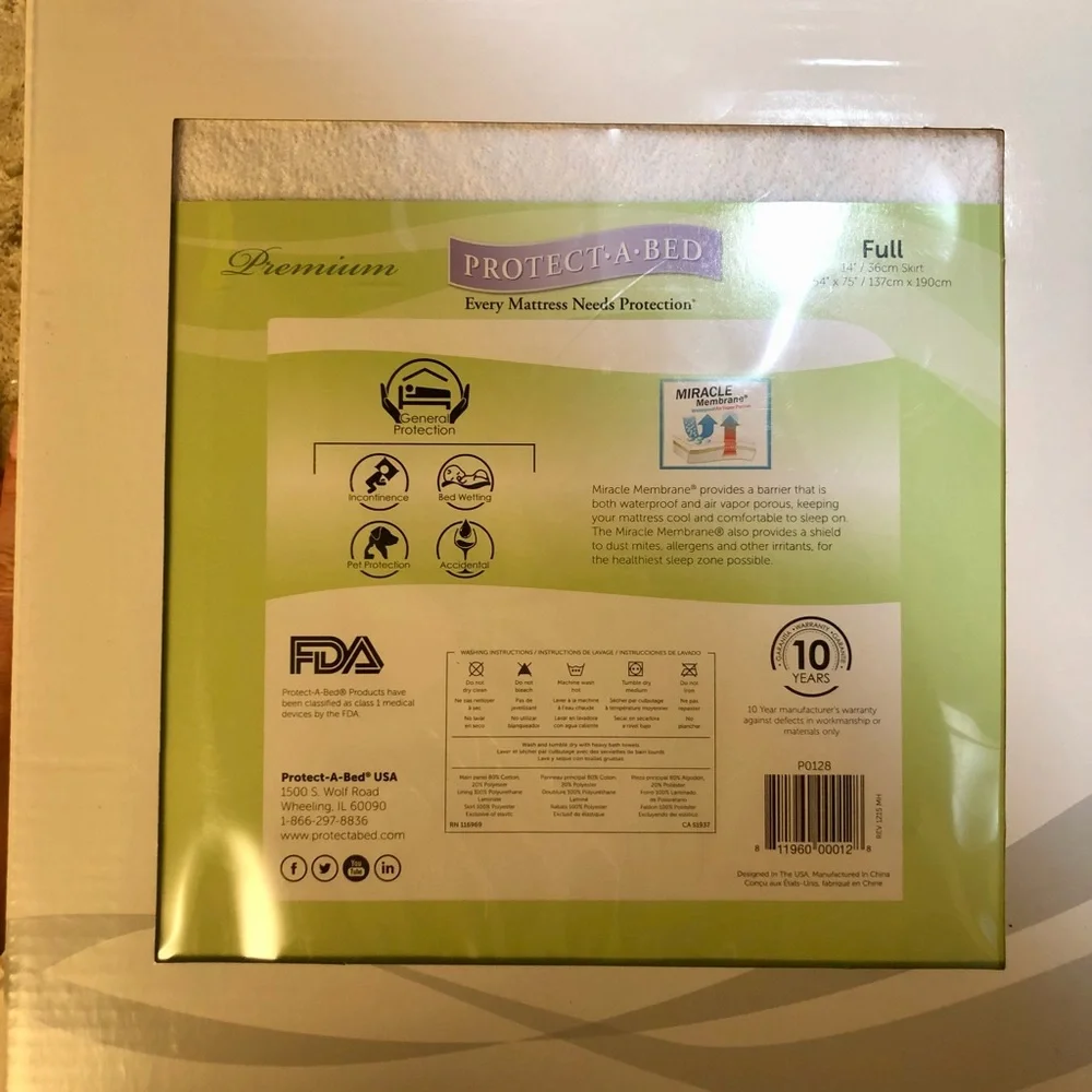 New in Box Full Size Mattress Cover